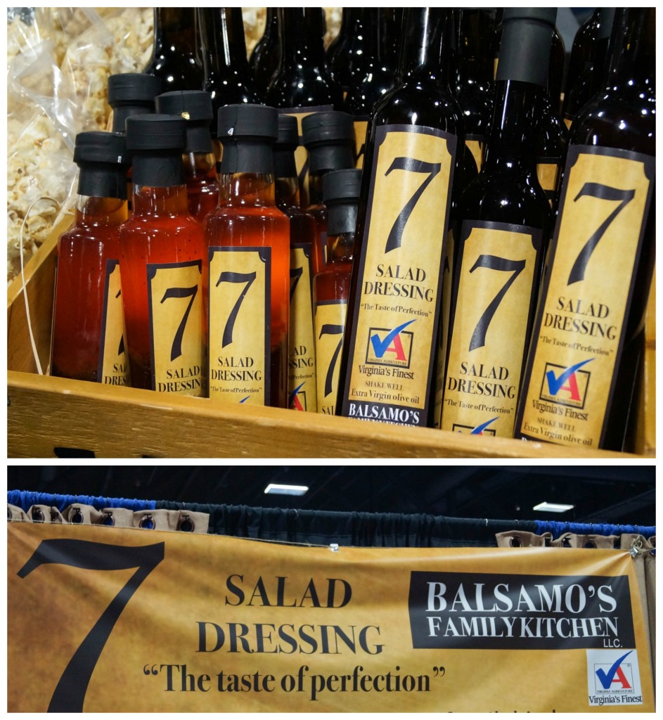 Bottles of salad dressing on display at Balsamo's Family Kitchen.