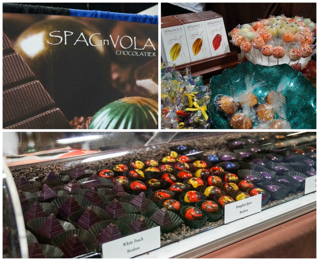 Chocolate on display at SPAGnVola Chocolatier.