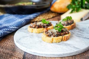 Mushroom Fontina Crostini
