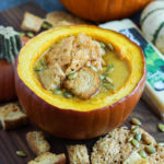 Pumpkin-Cheese-Soup-Garlic-Basil-Crisp