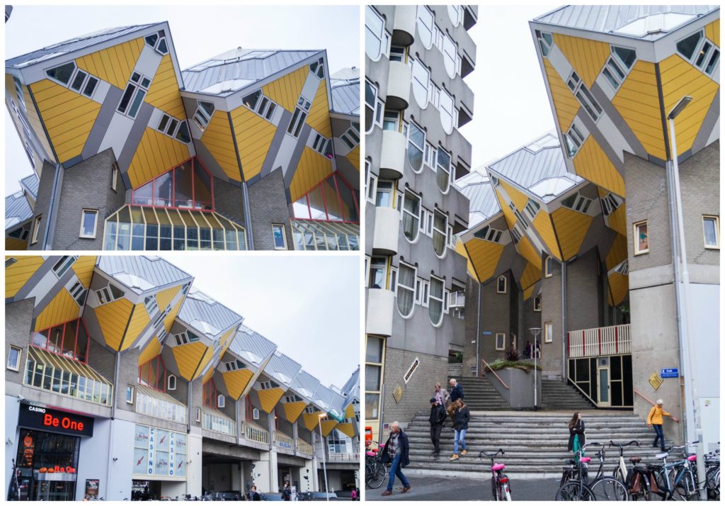 Kubuswoningen0 cube yellow houses in Rotterdam