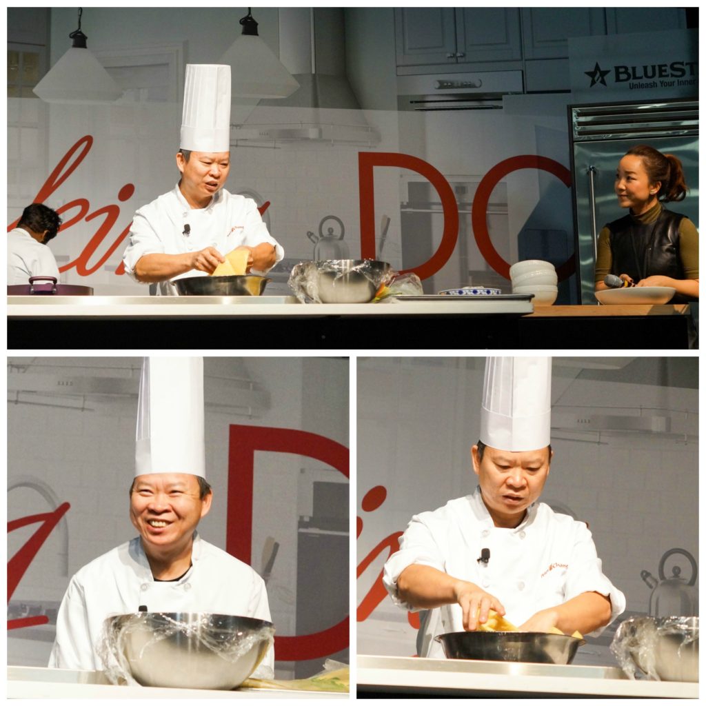 Peter Chang performing a cooking demonstration at MetroCooking DC.