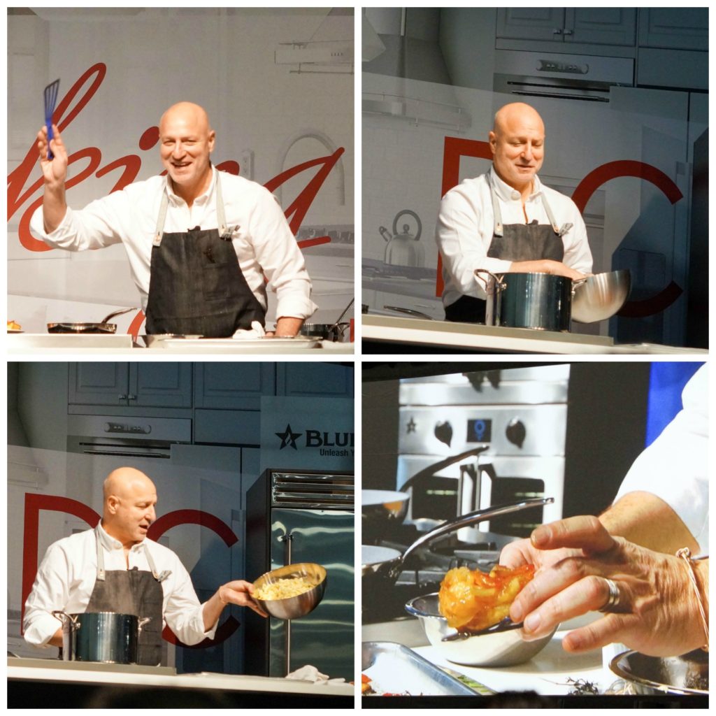 Tom Colicchio performing a cooking demonstration at MetroCooking DC.
