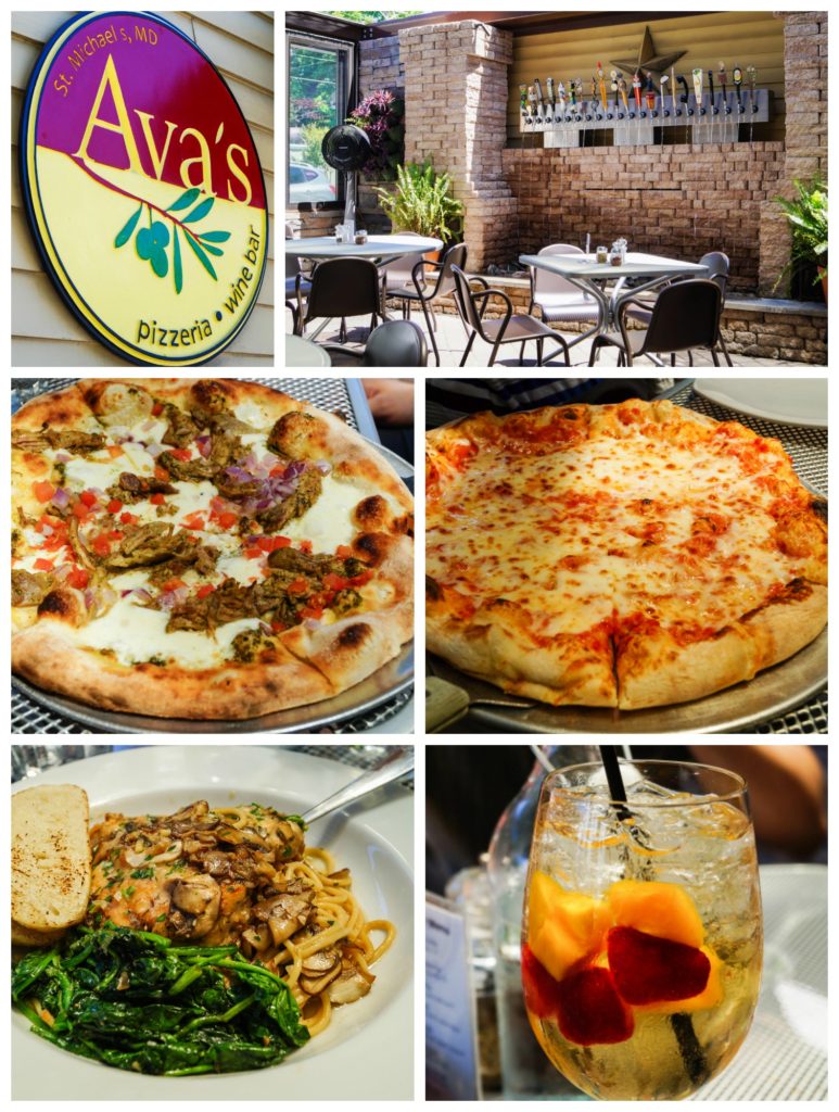 Ava's Pizzeria and Wine Bar Pizza, pasta, and cocktail at Ava's Pizzeria and Wine Bar in St. Michaels.