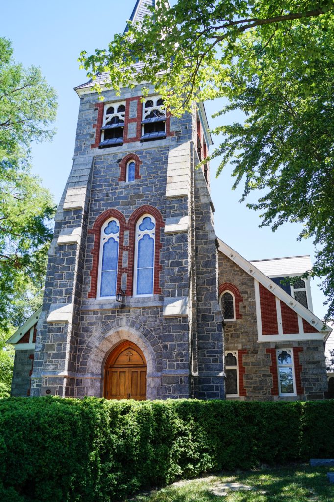 Christ Church Outside of Christ Church (gray brick building with brown trim) in St. Michaels.