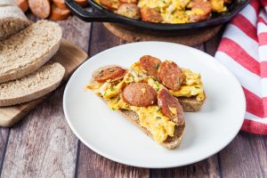 Jajecznica (Scrambled Eggs with Polish Sausage)