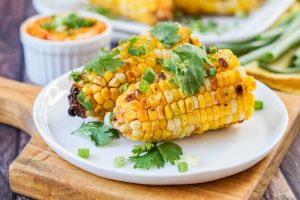 Grilled Corn with Sriracha Butter