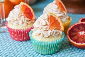 Blood Orange Chardonnay Cupcakes