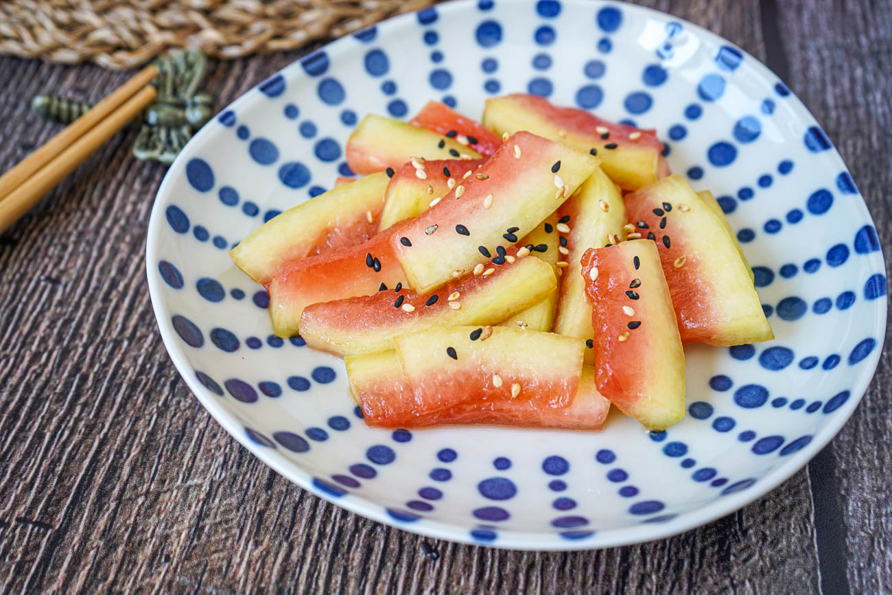 Suika no Tsukemono (Japanese Pickled Watermelon Rind) Tara's