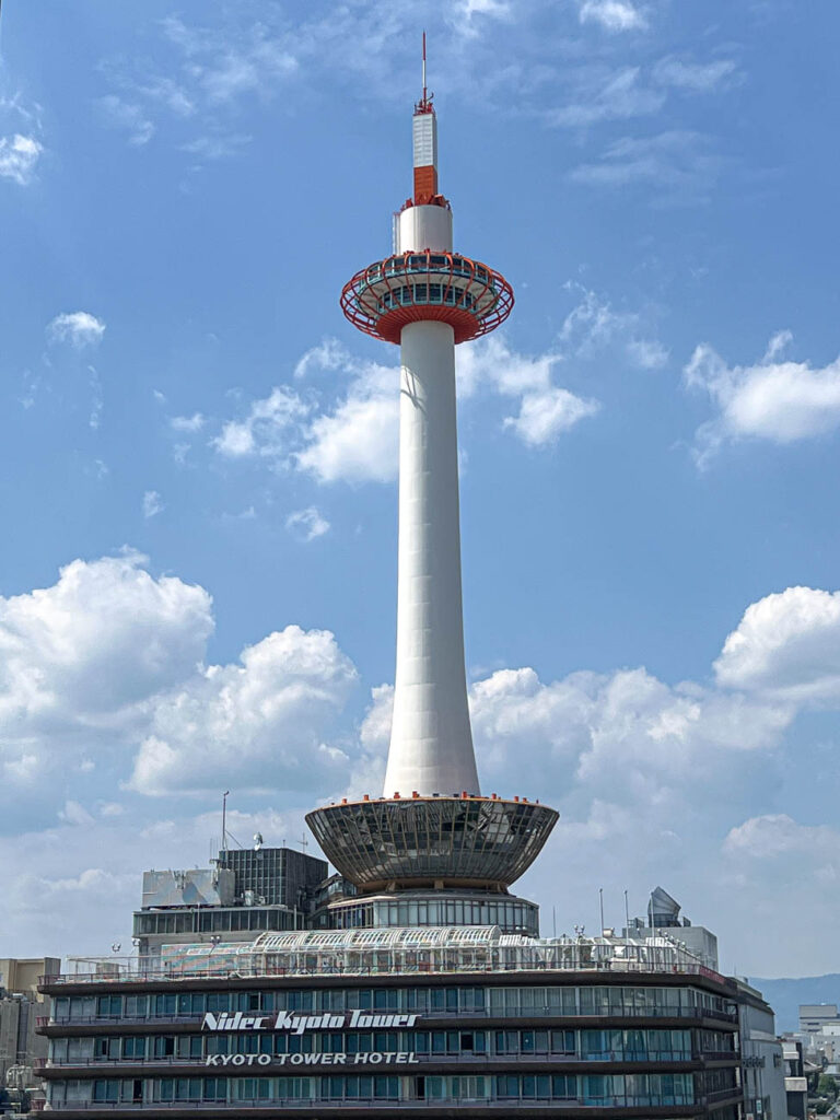 View of Kyoto Tower from Kyoto Station.