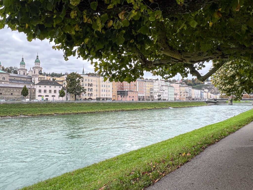 Salzburg along the Salzach River.