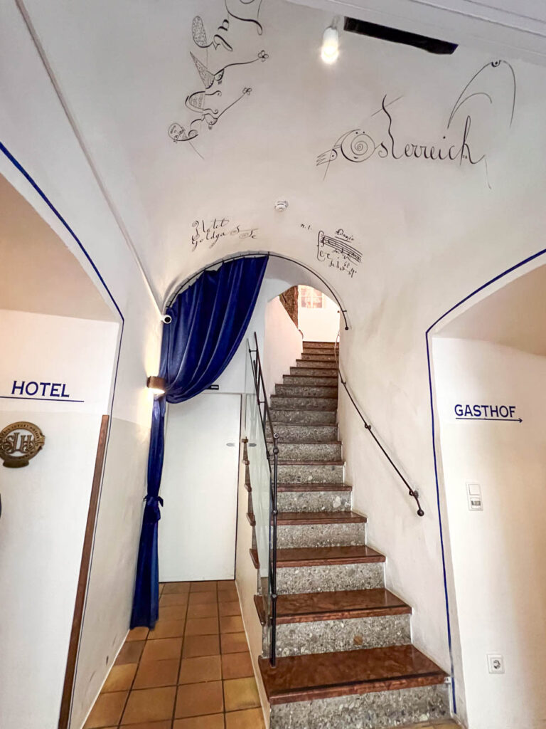 Staircase in Hotel Goldgasse.