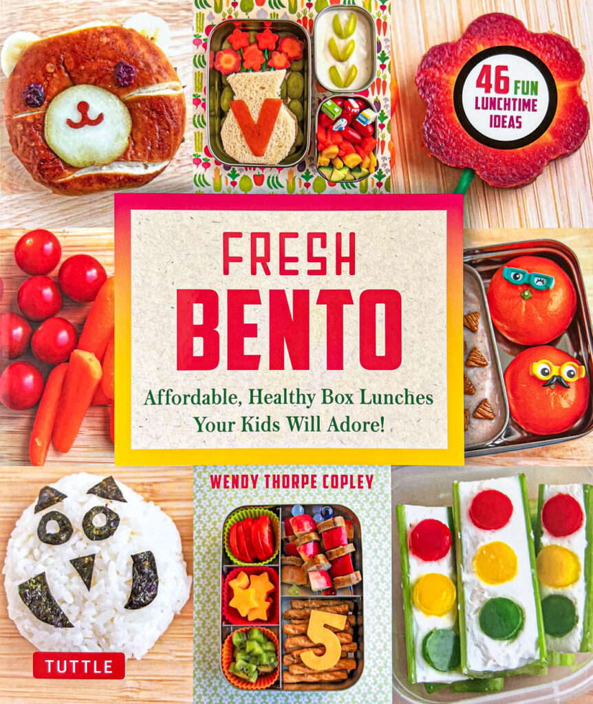 Cookbook cover- Fresh Bento: Affordable, Healthy Box Lunches Your Kids Will Adore!